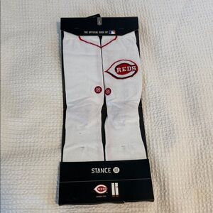 Stance White and Red Athletic Socks